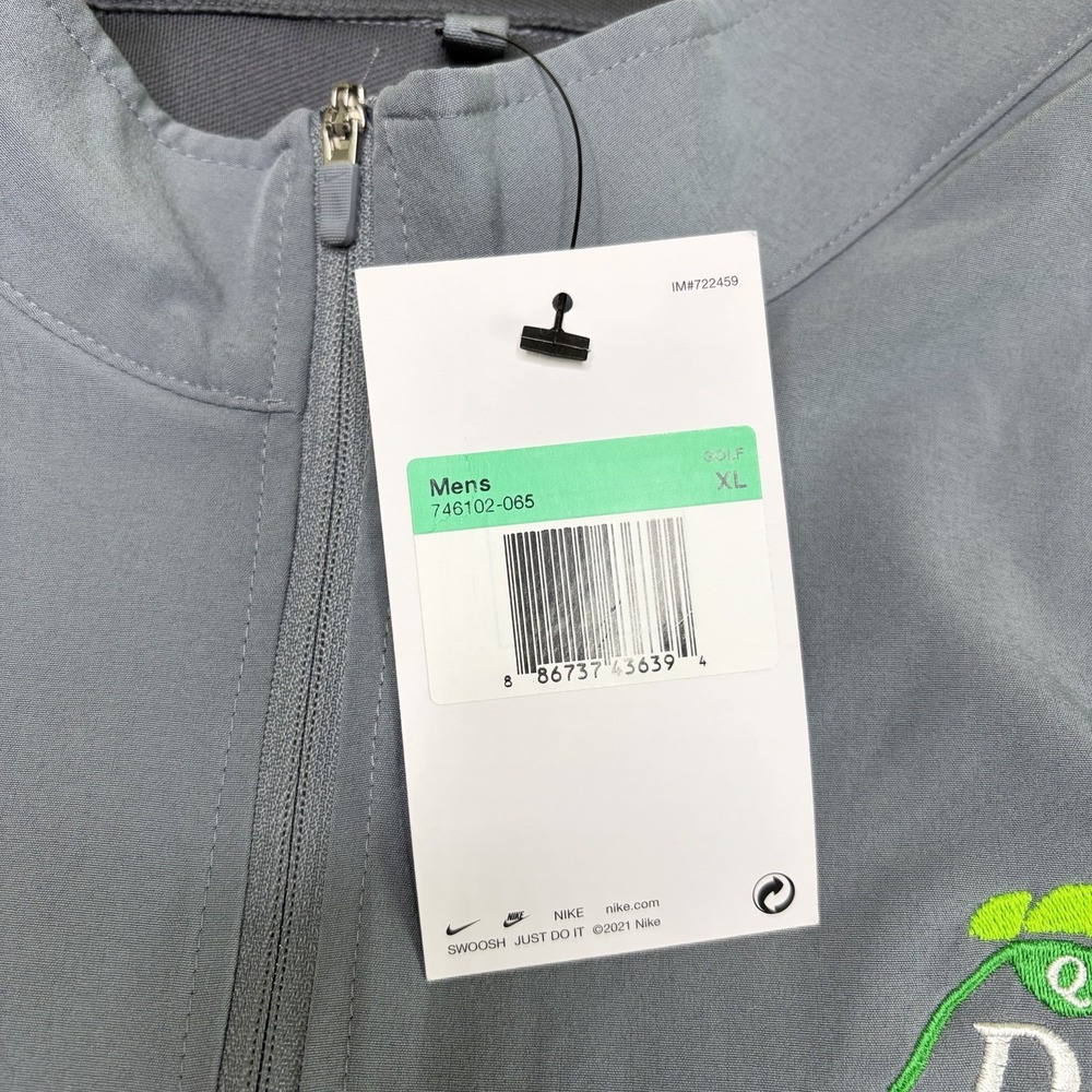 Nike Men Dri-Fit Quarter Zip Pullover Sweater Gray Size XL Embroidery Sports NWT - Picture 5 of 15